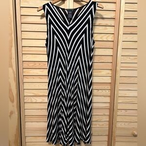 Chelsea & Theodore Black and White Midi Dress